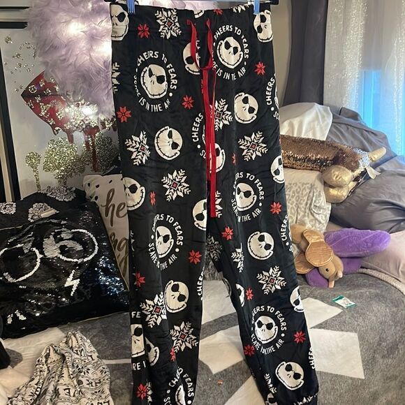 Plus size 2xl xxl nightmare before christmas xmas velour sleep joggers pj pajama - Picture 2 of 5